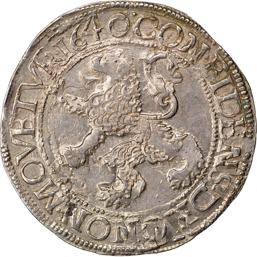NETHERLANDS, 48 Stuivers, Lion Daalder, 1640, KM #15.2, AU(50-53), Silver, 26.86