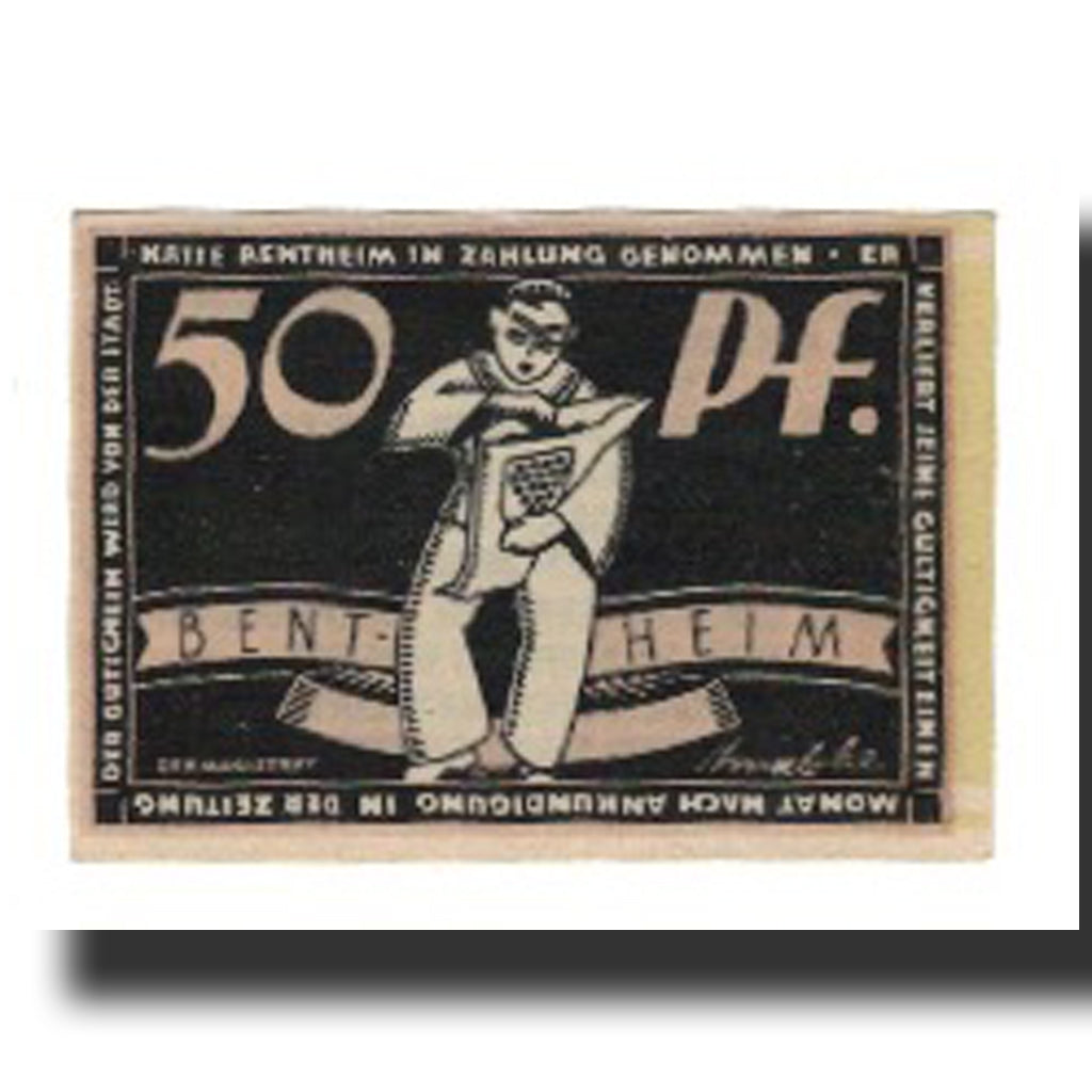 Banknote, Germany, Bentheim Stadt, 50 Pfennig, Texte, undated (1921), AU(55-58)