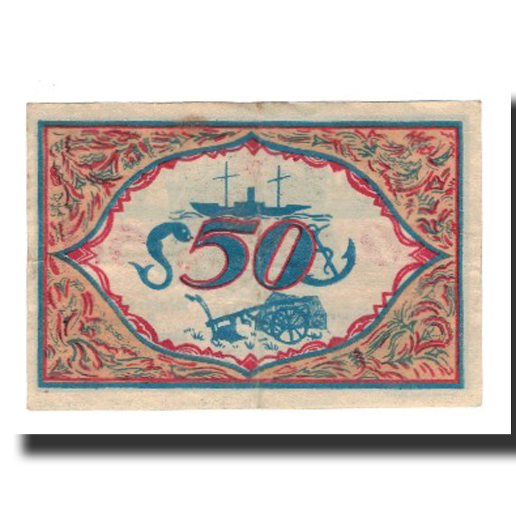 Billet, Allemagne, Bremerhaven Geestemünde und Lehe Städte, 50 Pfennig, valeur