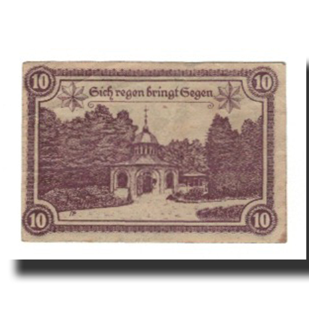 Banknote, Germany, Wildungen, Bad Stadt, 10 Pfennig, Batiment, 1921, 1921-03-16