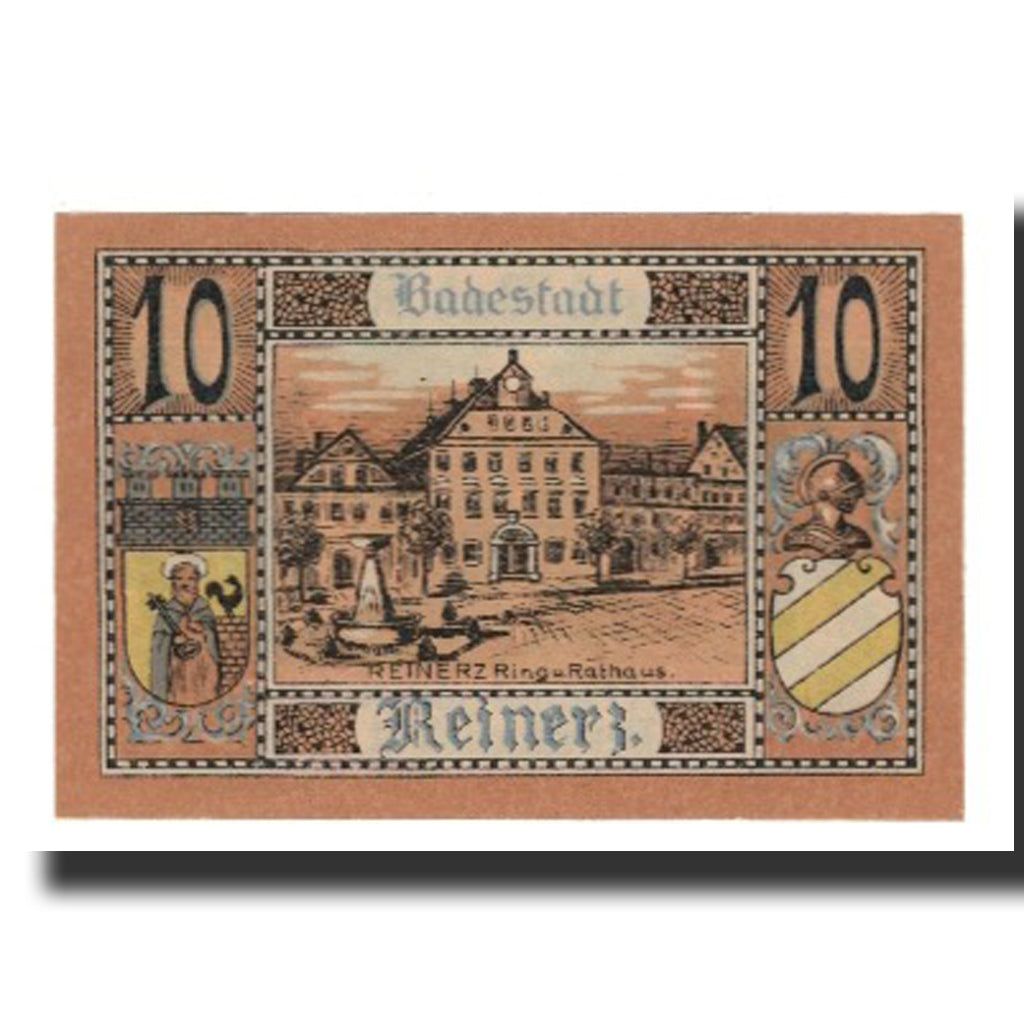 Banknote, Germany, Reinerz, Bad Stadt, 10 Pfennig, Batiment, 1921, 1921-06-01