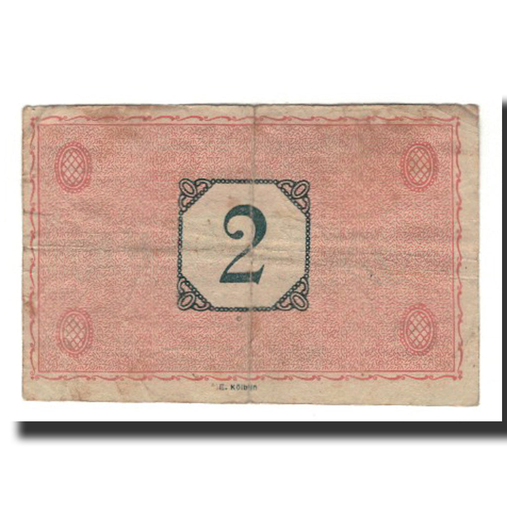 Biljet, Duitsland, Baden Baden Stadt, 2 Mark, valeur faciale, 1919, 1919-02-01