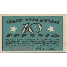 Banknote, Germany, Andernach Stadt, 10 Pfennig, personnage, 1920, 1920-04-01