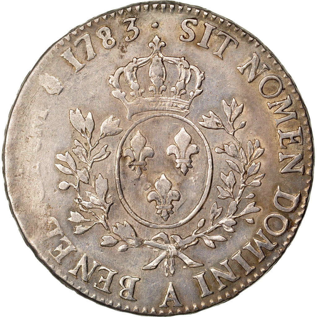FRANCE, Ecu, 1783, Paris, EF(40-45), Silver, Gadoury #356, 29.27