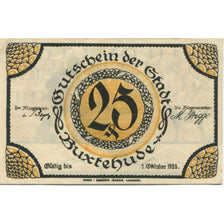 Banknote, Germany, Buxtehude Stadt, 25 Pfennig, personnage, 1920, 1920-10-01