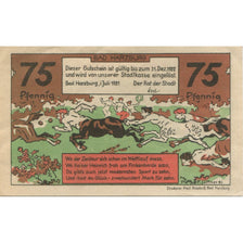 Banknote, Germany, Harzburg, Bad Stadt, 75 Pfennig, personnage, 1922