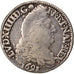 FRANCE, 1/2 Écu aux 8 L, 1/2 ECU, 1691, Rennes, KM #273.17, VF(20-25), Silver, .