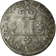 Coin, France, Louis XIV, XXX Deniers aux 2 L couronnés, 30 Deniers, 1709, Metz