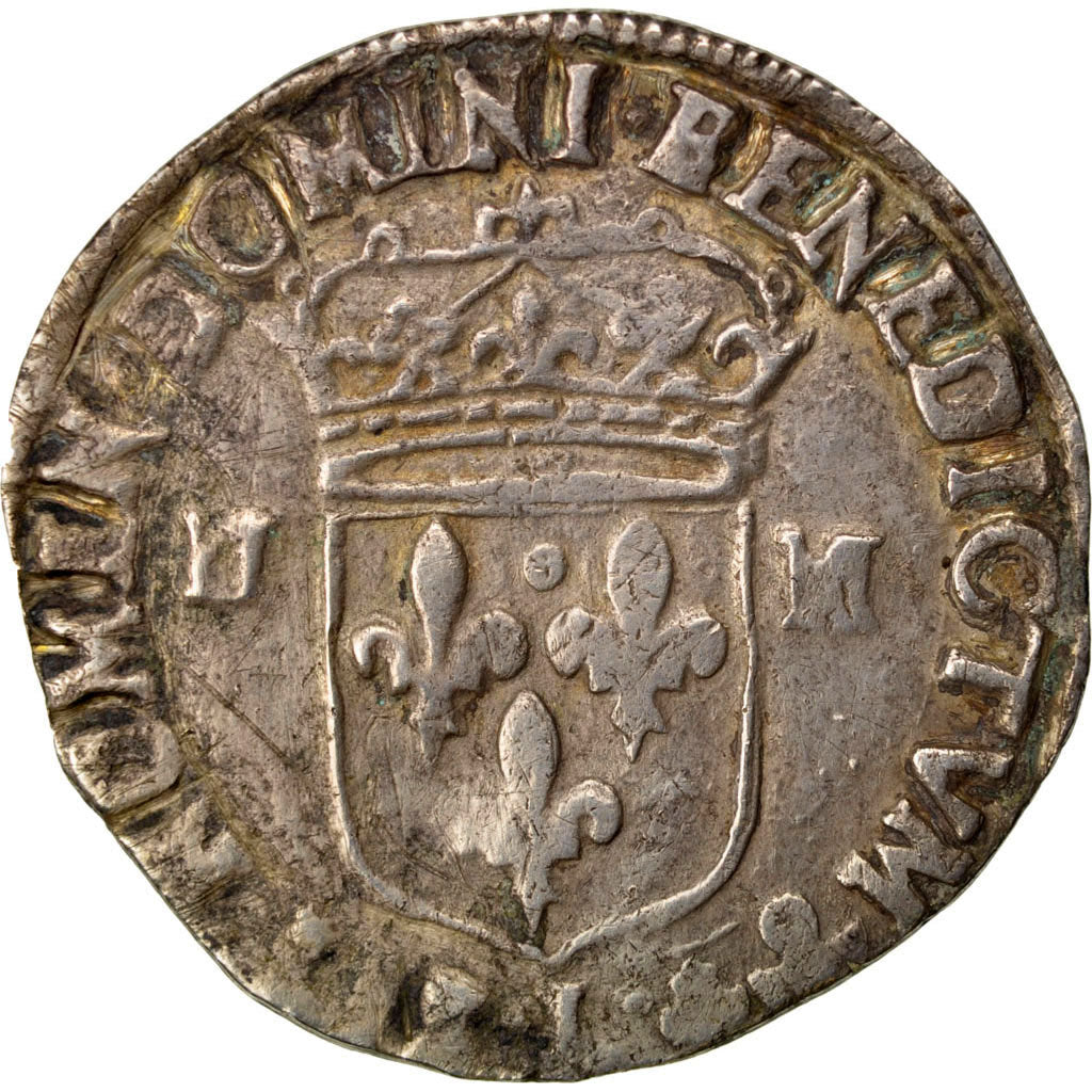 FRANCE, 1/4 Écu, frappé au marteau, 1/4 ECU, 1647, Bayonne, KM #142.10, VF(30-35