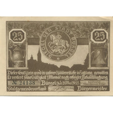 Biljet, Duitsland, Burgel Stadt, 25 Pfennig, personnage, 1921, 1921-05-28, SUP