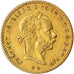 HUNGARY, 4 Forint 10 Francs, 1890, Kremnitz, KM #466, AU(50-53), Gold, 3.23