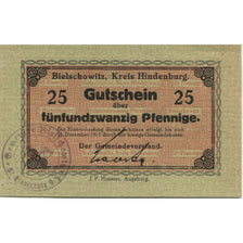 Banknote, Germany, Bielschowitz Gemeinde, 25 Pfennig, N.D, 1917, 1917-12-31