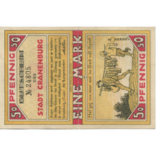 Banknote, Germany, Cranenburg Stadt, 1 Mark, Blason 3, 1921, 1921-02-01