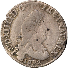 Coin, France, 4 Sols, 1692, Riom, VF(20-25), Silver, Gadoury:106
