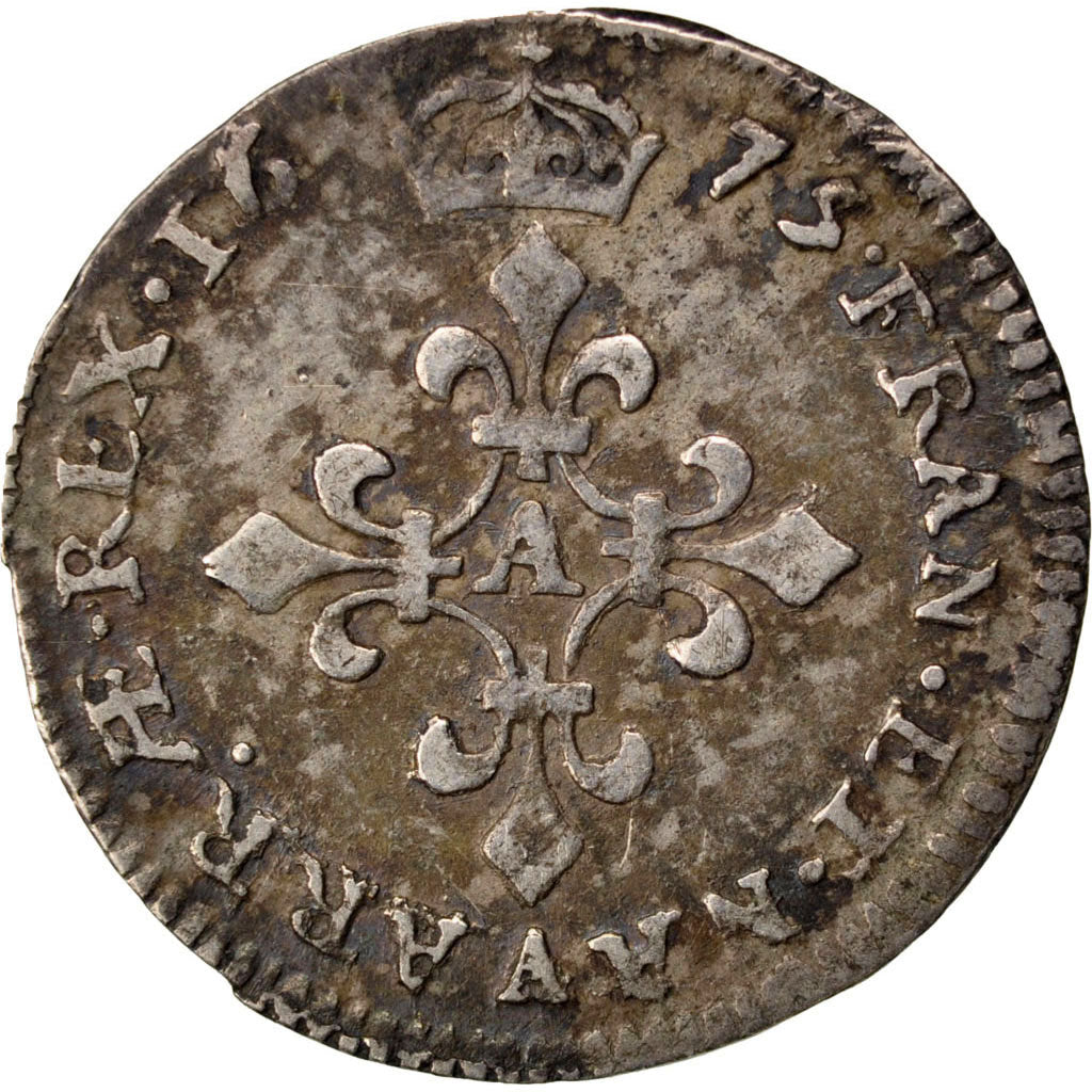 FRANCE, 4 Sols dits « des Traitants », 4 Sols, 1675, Paris, KM #23...