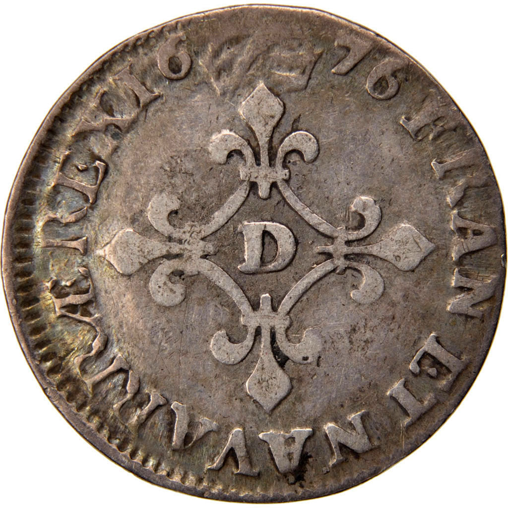 FRANCE, 4 Sols dits « des Traitants », 4 Sols, 1676, Lyon, KM #23...