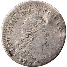 FRANCE, 5 Sols aux insignes, 5 Sols, 1/16 ECU, 1702, Lyon, KM #337.6,...