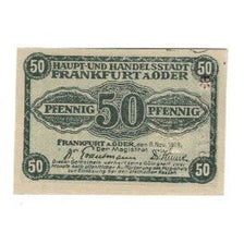 Banknote, Germany, Frankfurt a.d. Oder Stadt, 50 Pfennig, valeur faciale, 1919