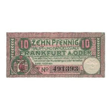 Banknote, Germany, Frankfurt a.d. Oder Stadt, 10 Pfennig, valeur faciale, 1920