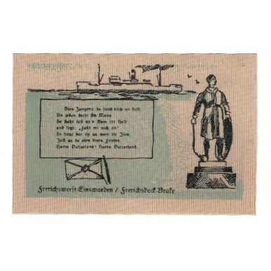 Banknote, Germany, Einswarden Frerichswerft, 50 Pfennig, personnage 2, 1921
