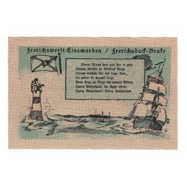 Banknote, Germany, Einswarden Frerichswerft, 50 Pfennig, bateau, 1921