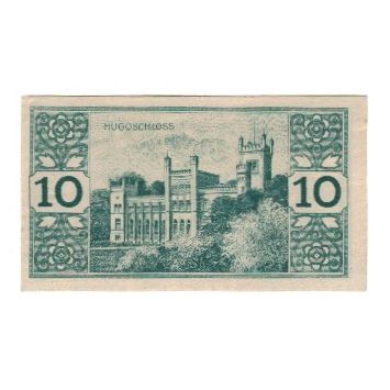 Banknote, Germany, Freiburg i. Br. Stadt, 10 Pfennig, château, 1920