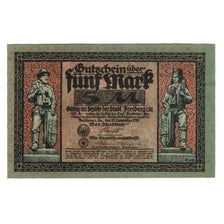 Billet, Allemagne, Freiberg Stadt, 5 Mark, personnage, 1918, 1918-11-15, SUP