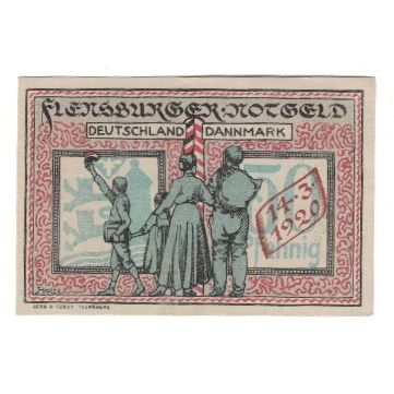 Banknote, Germany, Flensburg Stadt, 50 Pfennig, Texte, 1920, 1920-01-16