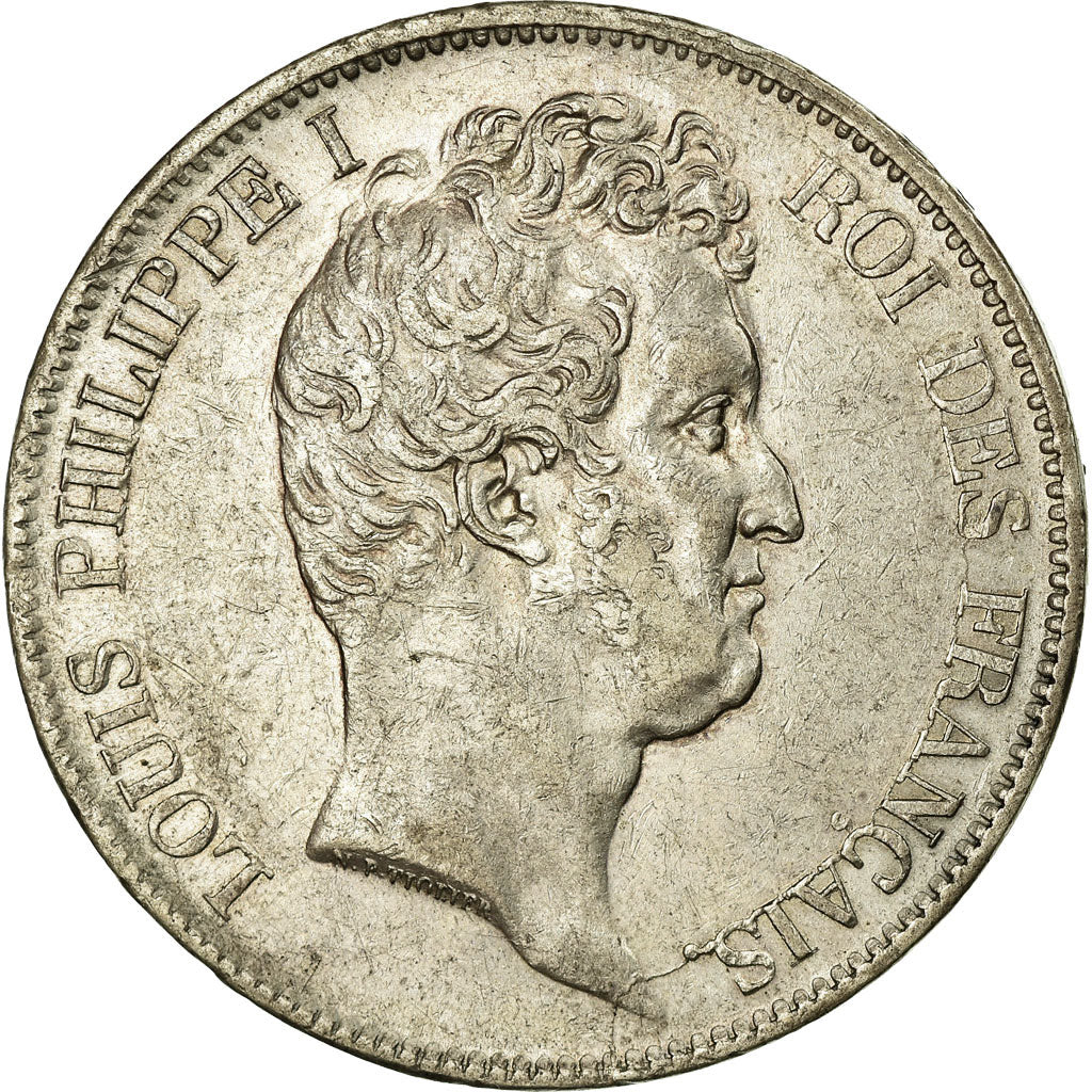 Coin, France, Louis-Philippe, 5 Francs, 1831, Rouen, AU(50-53), Silver