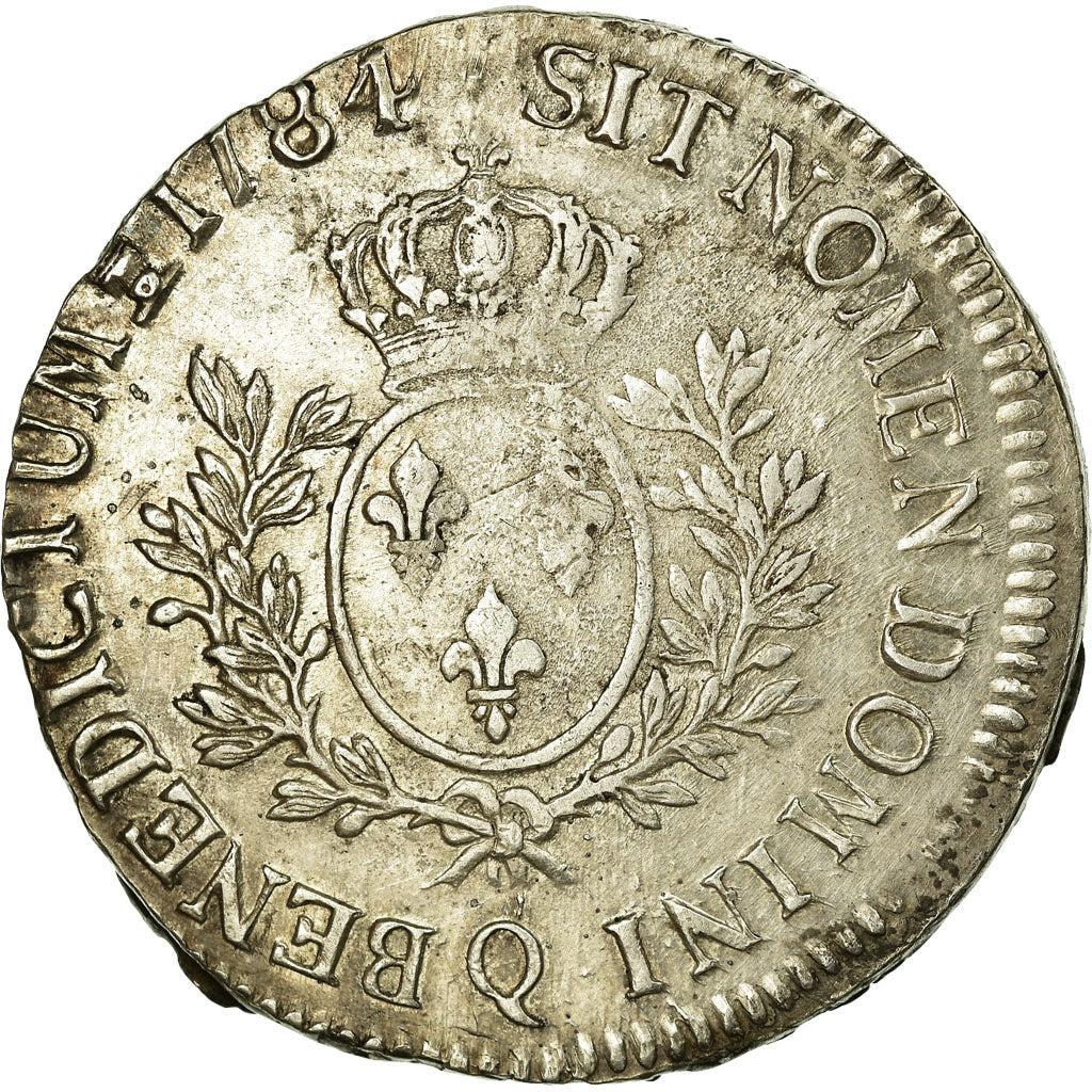 France, Louis XVI, Ecu aux branches d'olivier, 1784, Perpignan, Silver