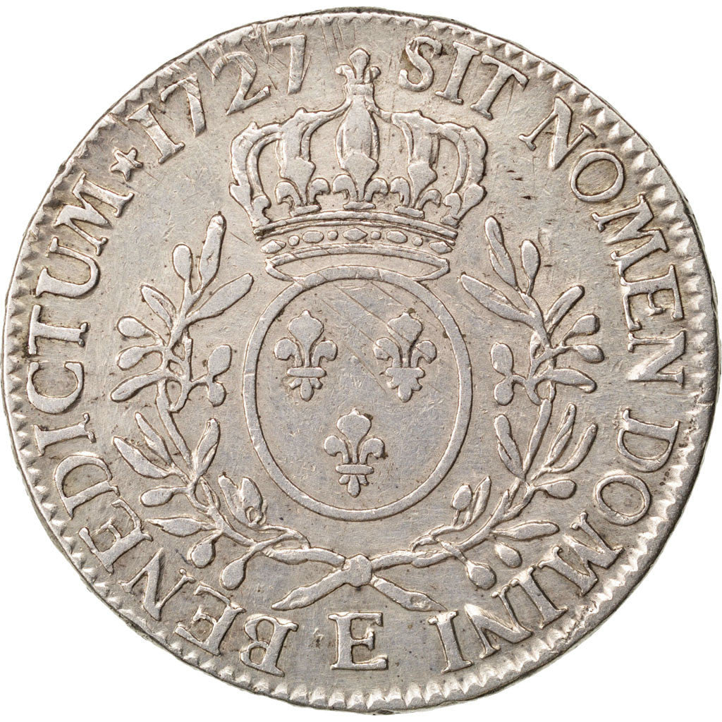 Coin, France, Louis XV, Écu aux branches d'olivier, Ecu, 1727, Tours