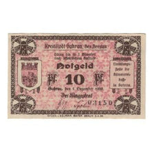 Billet, Allemagne, Kreisstadt Guhrau, Bez. Breslau, 10 Pfennig, Batiment, 1920