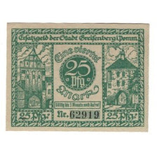 Banknote, Germany, Greifenberg Stadt, 25 Pfennig, Texte, 1921, 1921-03-31