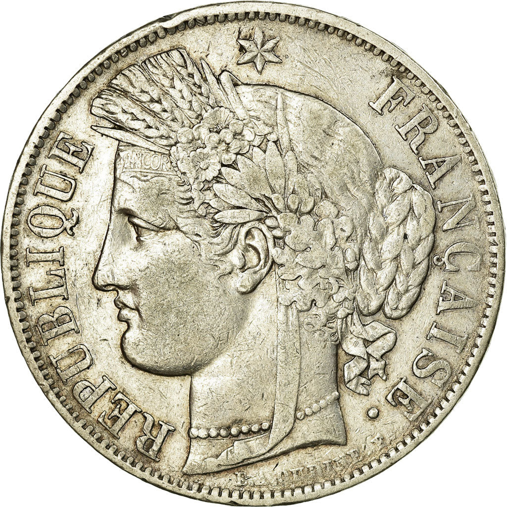 Coin, France, Cérès, 5 Francs, 1850, Bordeaux, EF(40-45), Silver, Gadoury:719
