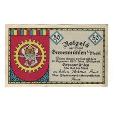 Banknote, Germany, Grevesmuhlen Stadt, 50 Pfennig, oiseaux, 1923, 1923-12-31