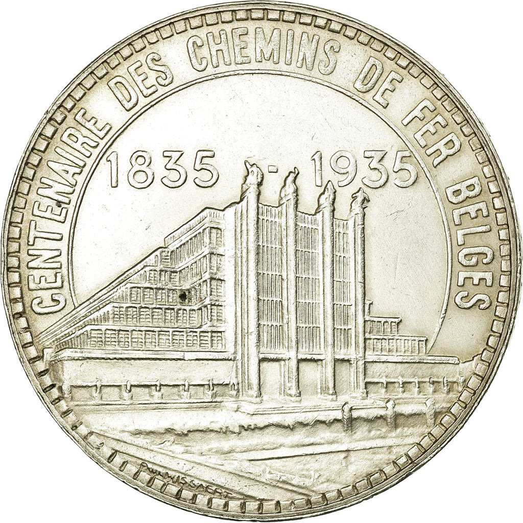 Coin, Belgium, 50 Francs, 50 Frank, 1935, AU(55-58), Silver