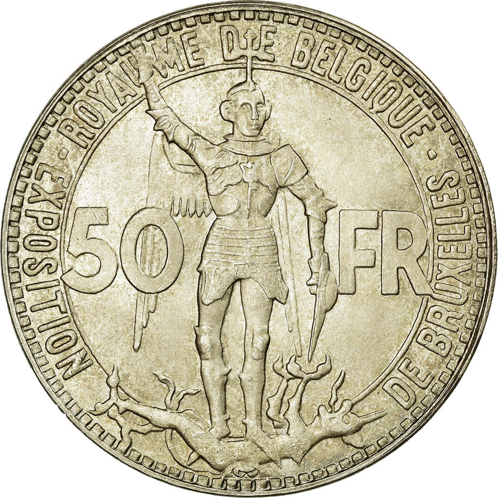 Coin, Belgium, 50 Francs, 50 Frank, 1935, MS(63), Silver