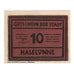 Biljet, Duitsland, Haselünne Stadt, 10 Pfennig, paysage, 1921, 1921-10-01, SUP