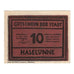 Billet, Allemagne, Haselünne Stadt, 10 Pfennig, paysage, 1921, 1921-10-01, SUP