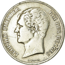 Moneda, Bélgica, Leopold I, 2-1/2 Francs, 1848, MBC, Plata