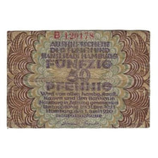 Banknote, Germany, Hamburg Hauptstaatskasse, 50 Pfennig, Lions, 1921