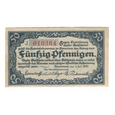 Banknote, Germany, Hannover Handelskammer, 50 Pfennig, paysage, 1921