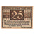 Banknot, Niemcy, Suhl Stadt, 25 Pfennig, Arme 1, 1922, AU(55-58), Mehl:1303.1