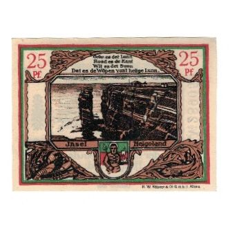 Banknote, Germany, Helgoland Spar & Leihkasse der Landgemeinde, 25 Pfennig
