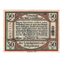 Banknote, Germany, Helgoland Spar & Leihkasse der Landgemeinde, 50 Pfennig