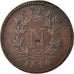 FRENCH STATES, 5 Centimes, 1814, Anvers, KM #2.2, VF(20-25), Bronze, Gadoury...