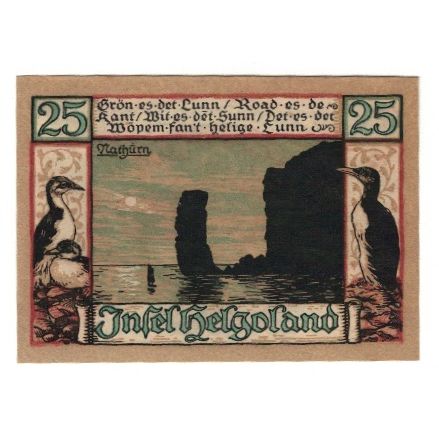 Banknote, Germany, Helgoland Spar & Leihkasse der Landgemeinde, 25 Pfennig