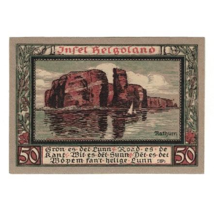 Banknote, Germany, Helgoland Spar & Leihkasse der Landgemeinde, 50 Pfennig