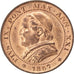 ITALIAN STATES, Soldo, 5 Centesimi, 1867, Roma, KM #1372.2, AU(55-58), Copper,..