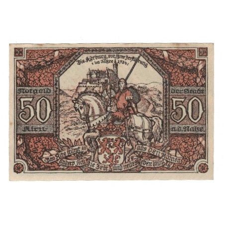 Geldschein, Deutschland, Kirn a.d. Nahe Stadt, 50 Pfennig, personnage, 1920